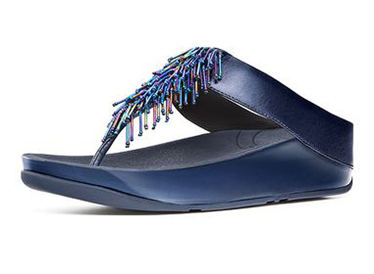 2014 New Fitflop Womens Cha Cha Blue Sandals